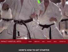 Tablet Screenshot of indyimpactmartialarts.com